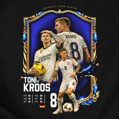 Football Icon Series - Kroos póló (B_Fekete)