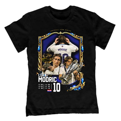 Football Icon Series - Modric gyerek póló (Fekete)