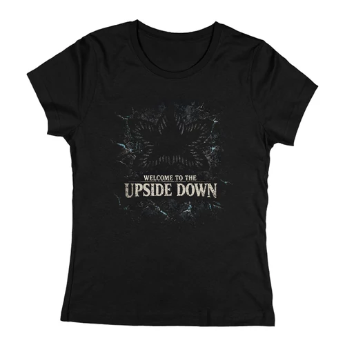 Welcome to the upside down  póló (Női_fekete)