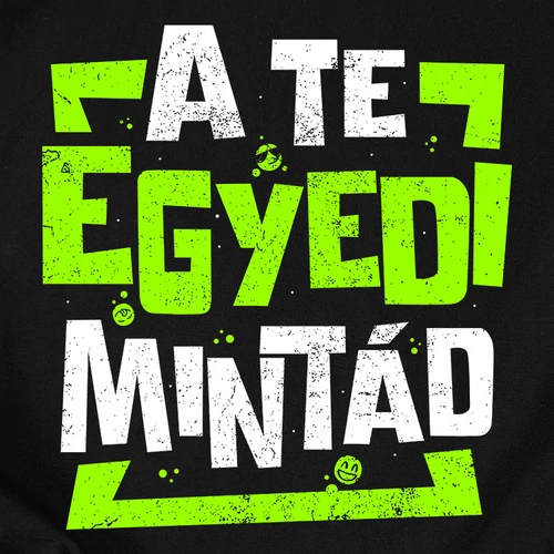 Egyedi környakas férfi póló (B_Fekete)