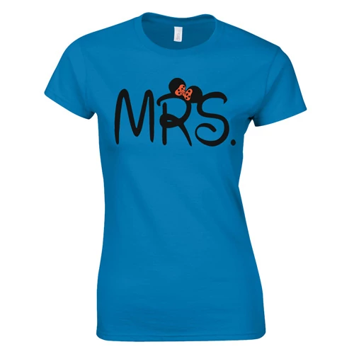 Mrs páros női póló (Türkiz)