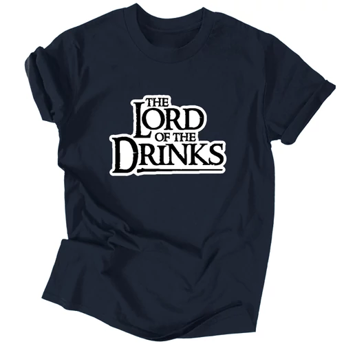 Lord of the Drinks férfi póló (Sötétkék)