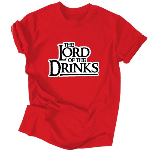 Lord of the Drinks férfi póló (Piros)