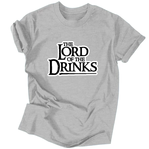Lord of the Drinks férfi póló (Szörke)