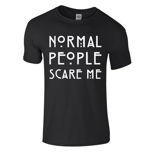 Normal people scare me póló (Fekete)