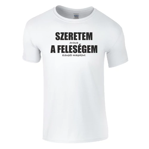 amikor a feleségem elenged horgászni póló (citrom)