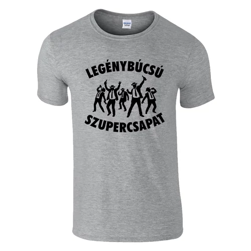 Legénybúcsú Szupercsapat póló (Szürke)