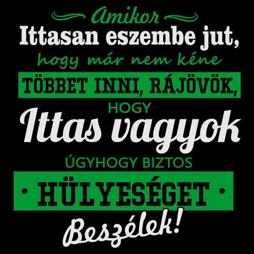 Ittas vagyok női póló (fekete)