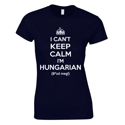 I can't keep calm női póló (sötétkék)