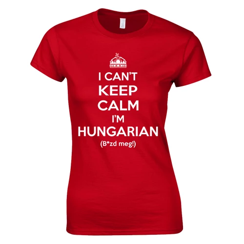I can't keep calm női póló (piros)