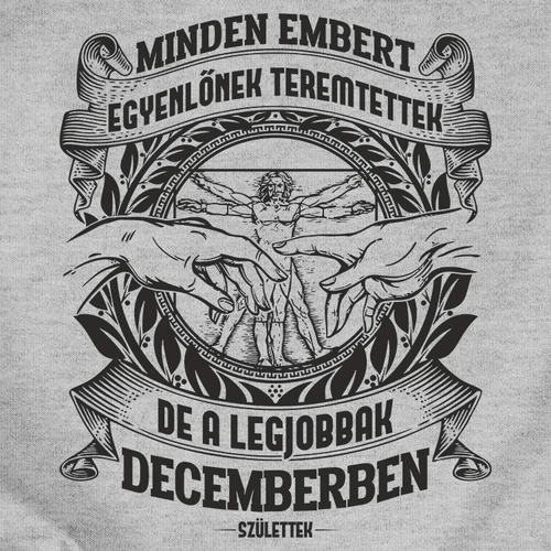 Minden embert egyenlőnek teremtettek női póló (Szürke)
