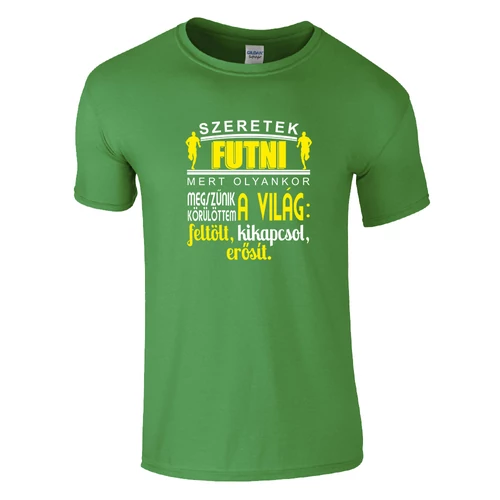 Szeretek futni póló (Zöld)
