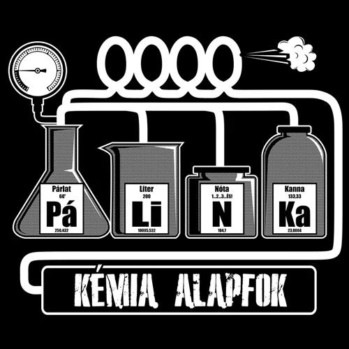 Pálinka - Kémia alapfok póló (B_Fekete)