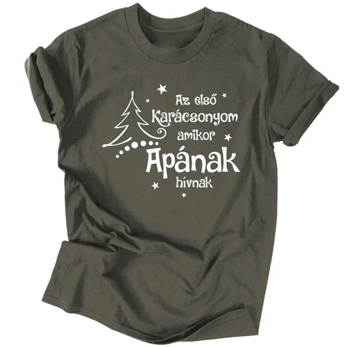 Az első karácsonyom amikor apának hívnak póló (Grafit)