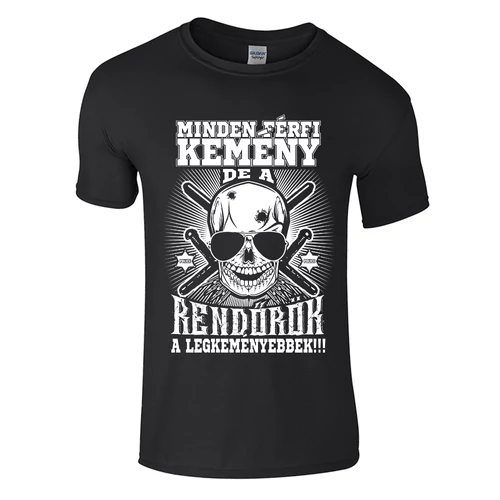 Kemény rendőrök póló (fekete)