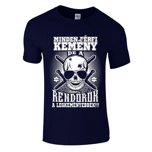 Kemény rendőrök póló (sötétkék)