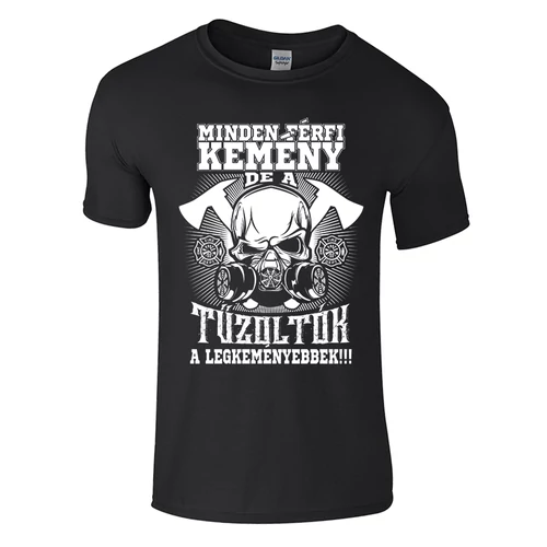 Kemény tűzoltók póló (fekete)