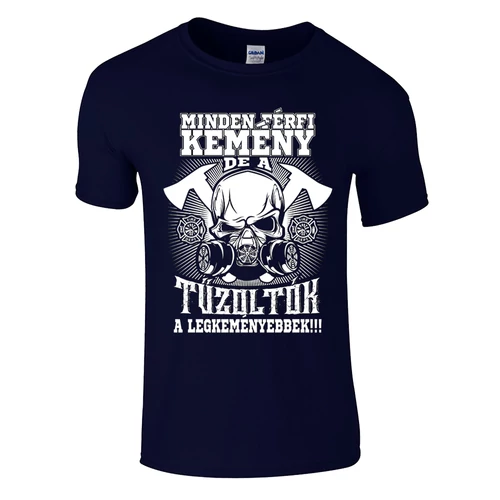 Kemény tűzoltók póló (sötétkék)