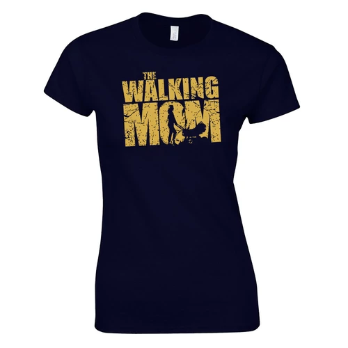 Walking mom női póló (sötétkék)
