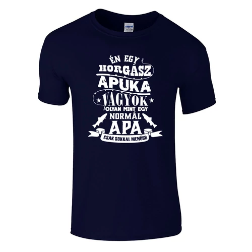 Horgász apuka (sötétkék)