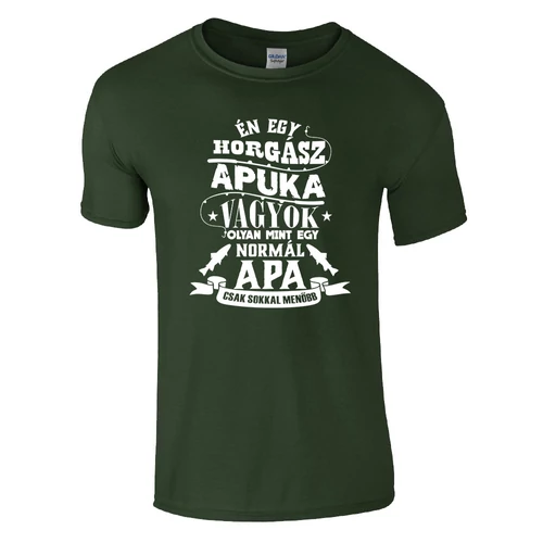 Horgász apuka (sötétzöld)