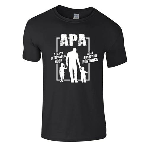 Apa fia lánya póló(Fekete)