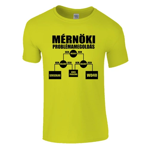 Mérnöki problémamegoldás póló (Citrom)
