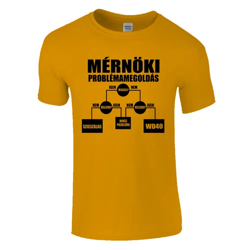 Mérnöki problémamegoldás póló (Narancs)