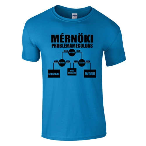 Mérnöki problémamegoldás póló (Türkiz)