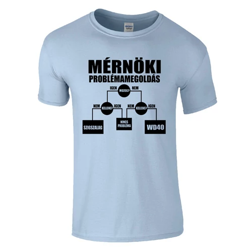 Mérnöki problémamegoldás póló (Világoskék)