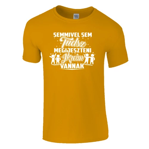 Nem tudsz megijeszteni ikreim vannak póló (Narancs)