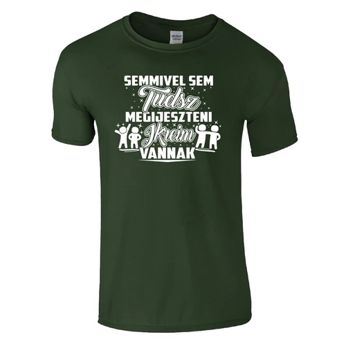 Nem tudsz megijeszteni ikreim vannak póló (Sötétzöld)