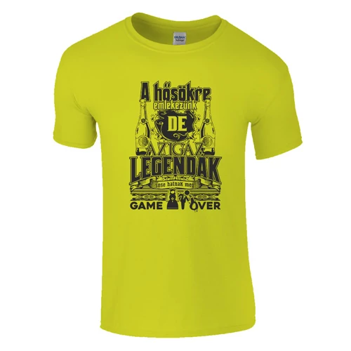 Az igazi legendák sose halnak meg - legénybúcsú póló (Citrom)
