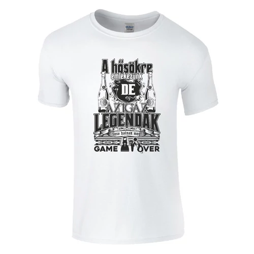 Az igazi legendák sose halnak meg - legénybúcsú póló (Fehér)