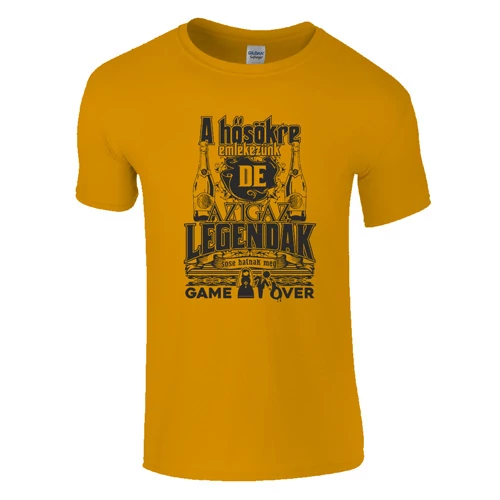 Az igazi legendák sose halnak meg - legénybúcsú póló (Narancs)