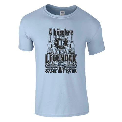 Az igazi legendák sose halnak meg - legénybúcsú póló (Világoskék)