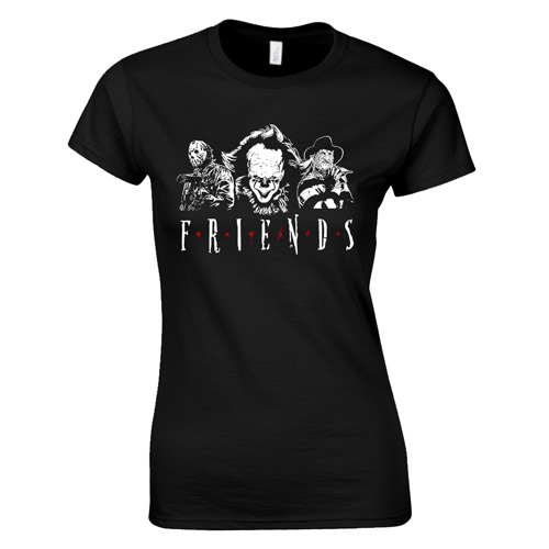 Horror Friends női póló (Fekete)