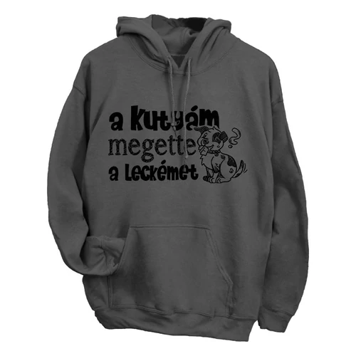 A kutyám megette a leckém pulóver (grafit)