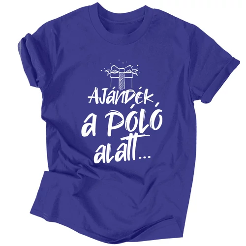 Ajándék a póló alatt férfi póló (Királykék)