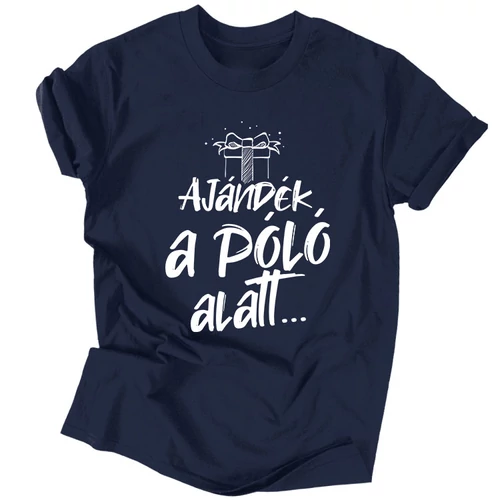 Ajándék a póló alatt férfi póló (Sötétkék)