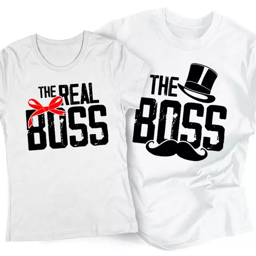 Boss&Real boss páros póló (Fehér)