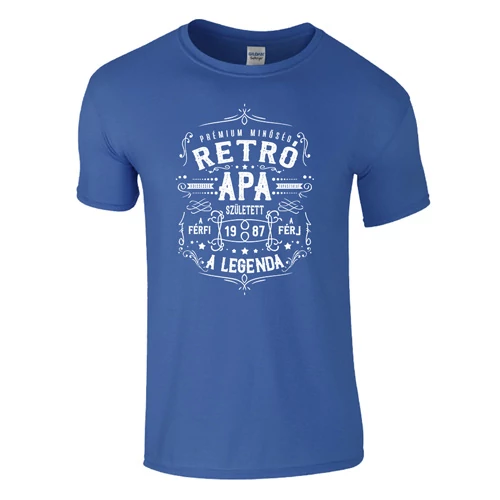 Retró Apa póló (Királykék)