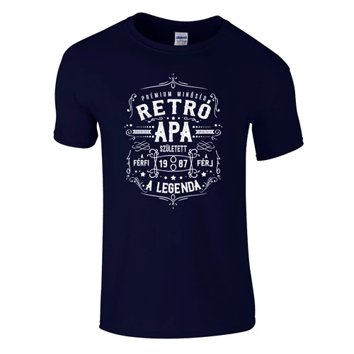 Retró Apa póló (Sötétkék)