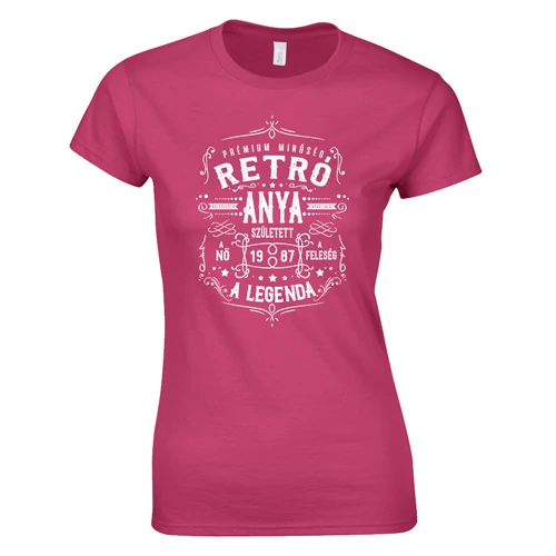 Retró anya póló (Rózsaszín)