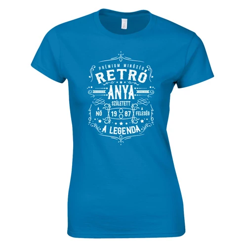 Retró anya póló (Türkiz)