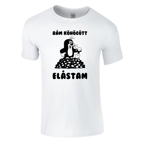 Rám köhögött elástam póló (fehér)