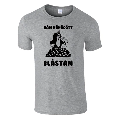 Rám köhögött elástam póló (szürke)