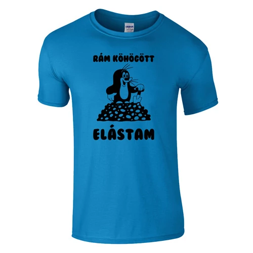 Rám köhögött elástam póló (türkiz)