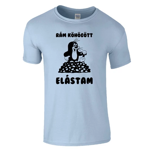 Rám köhögött elástam póló (világoskék)