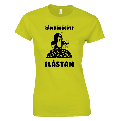 Rám köhögött elástam női póló (citrom)